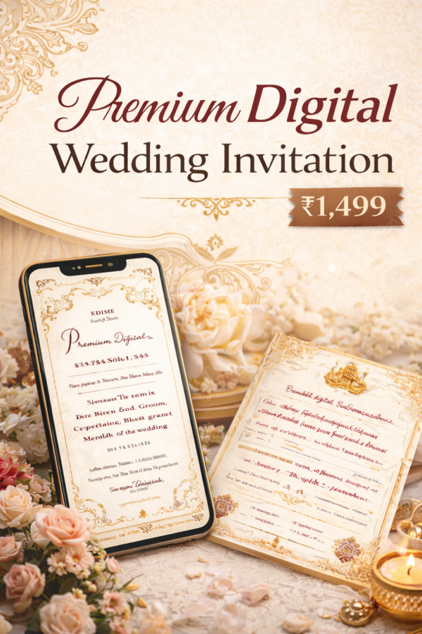 Premium Digital Wedding Invitation (Editable PDF)