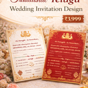 Traditional Telugu Wedding Invitation Design